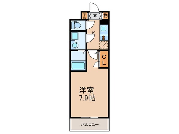 エスリード神戸海岸通(504)の物件間取画像